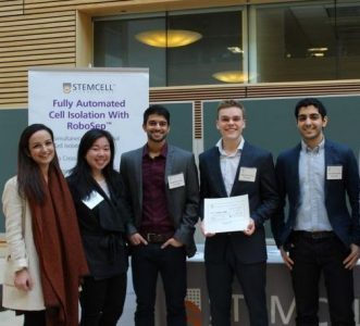 L to R:  Abhilasha Gnawali (Sauder), Suzanne Liu (Sauder), Aftab Narsimhan (ELEC), Alex Toews (Eng.Phys), Armin Rezaiean-Asel (CPEN). Not pictured: Tristan Burgoyne (Sauder).